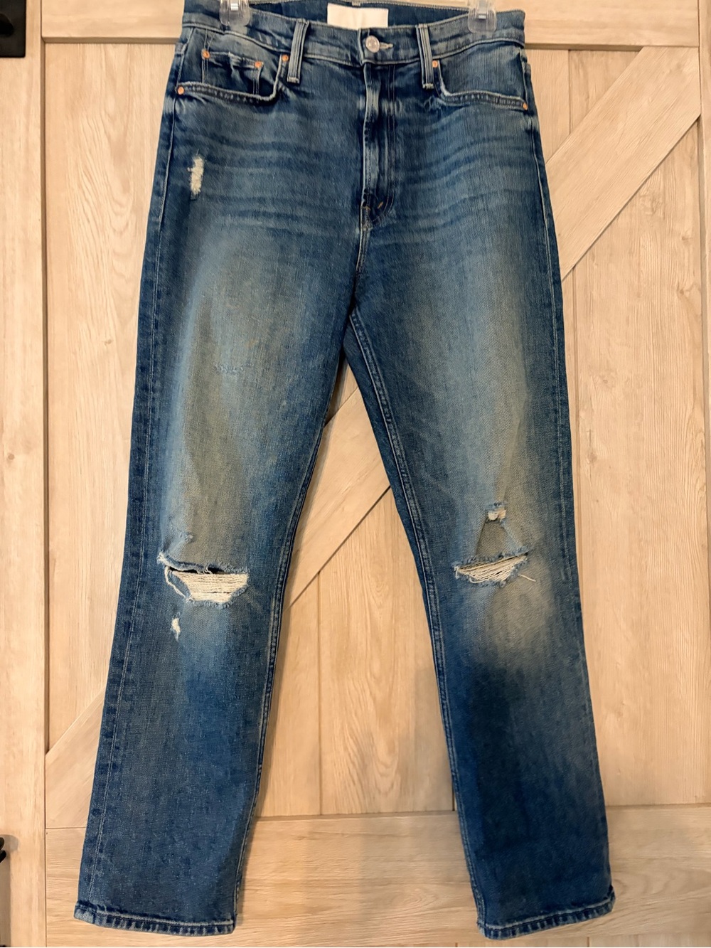 MOTHER High Waisted Rider Ankle size 28 Far Beyond the Sky
